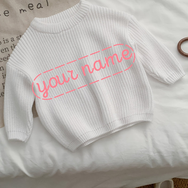 Customizable Girls' Casual Sweater.