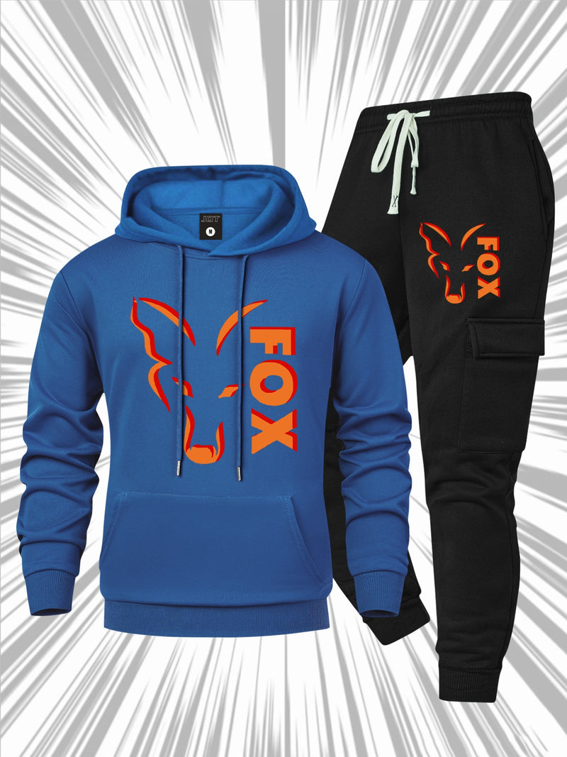 Men's Casual 2pcs Set, Fashion Long Sleeve Streetwear Hoodie.