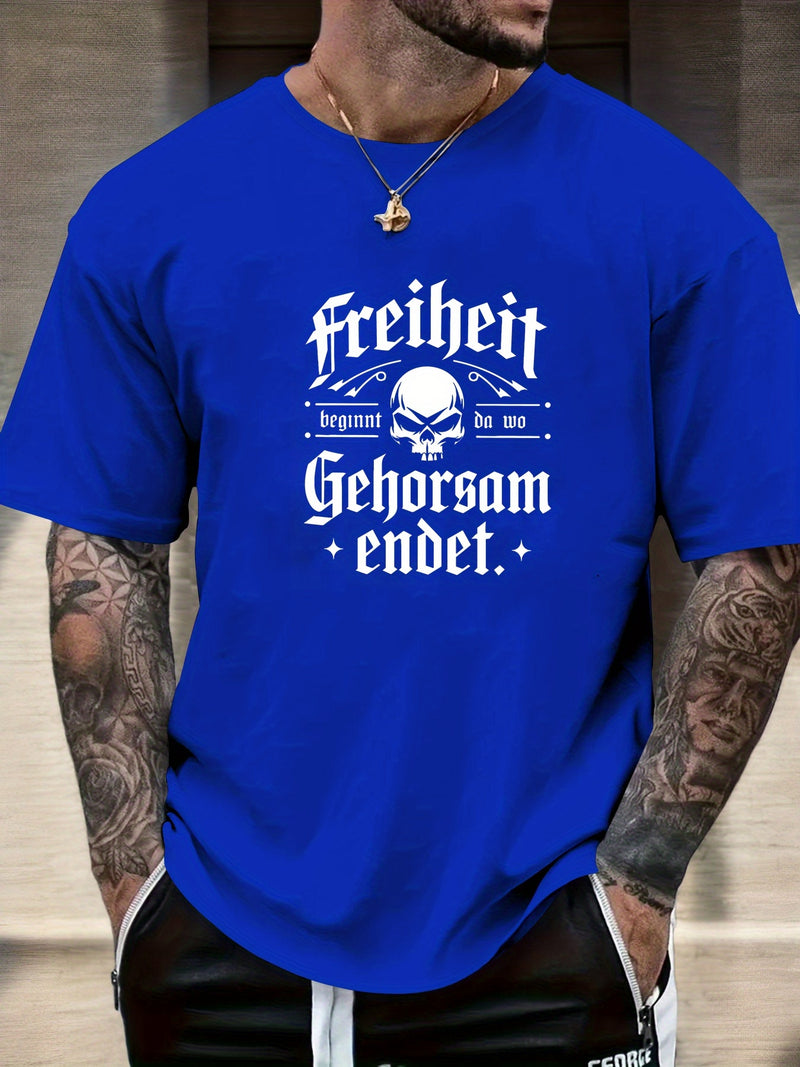 Men's Print Summer Casual Short Sleeve T-Shirt.