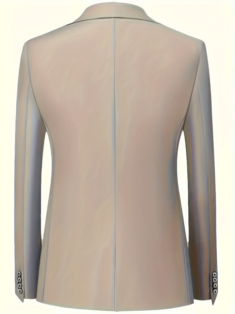 Men's 2pcs Suit, Including a Blazer And Trousers.