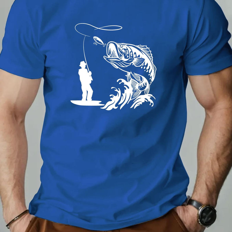 Men's Summer Casual Round Neck Short T-Shirt.