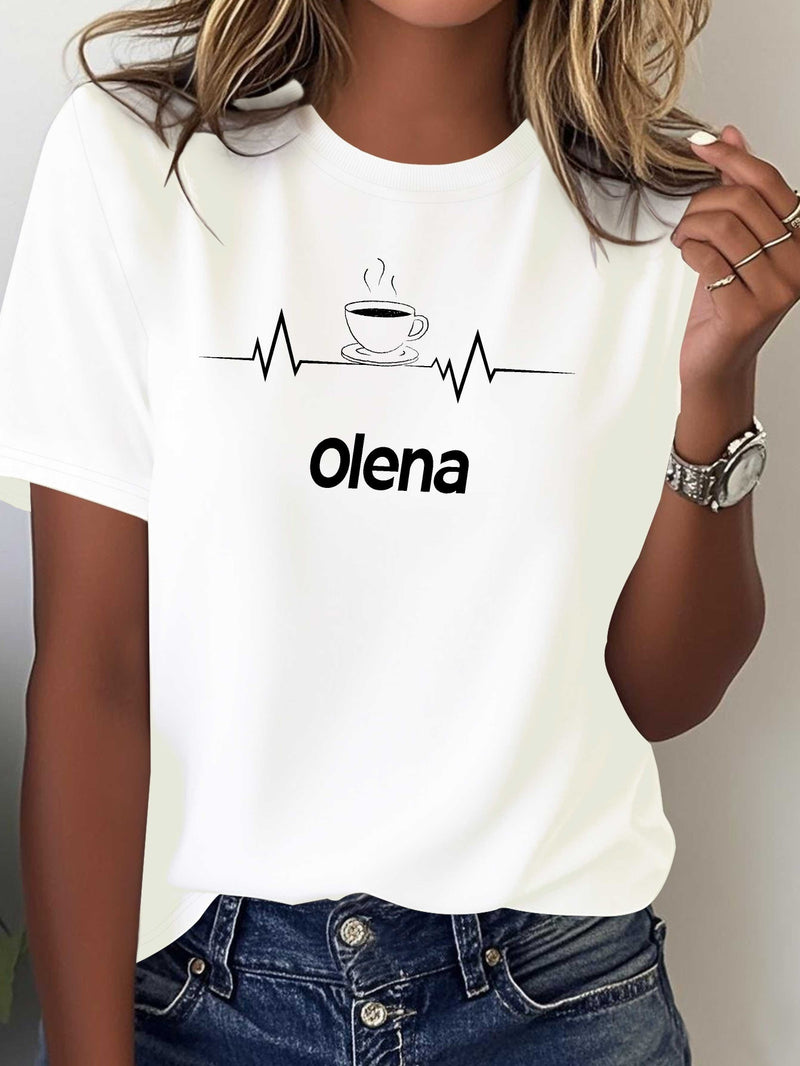 Women's pure comfortable T-shirt.