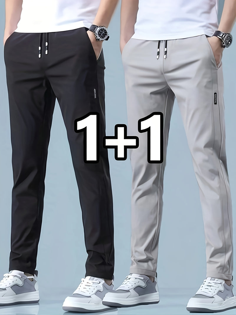 2-pcs Men's Quick-Dry Breathable Jogger Pants.