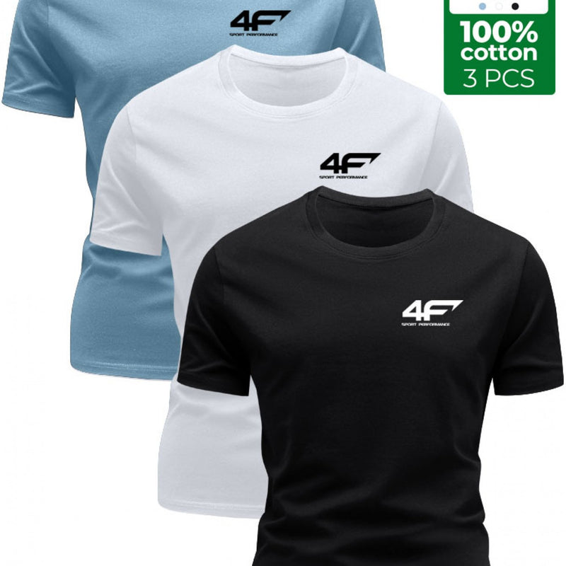 3pcs T-Shirts Trendy Men's Tops.
