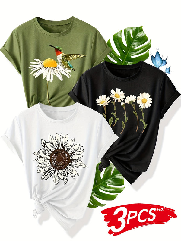 Multi-Flower Three-Piece Set: Family Pack, Friends Pack, Sisters Pack.