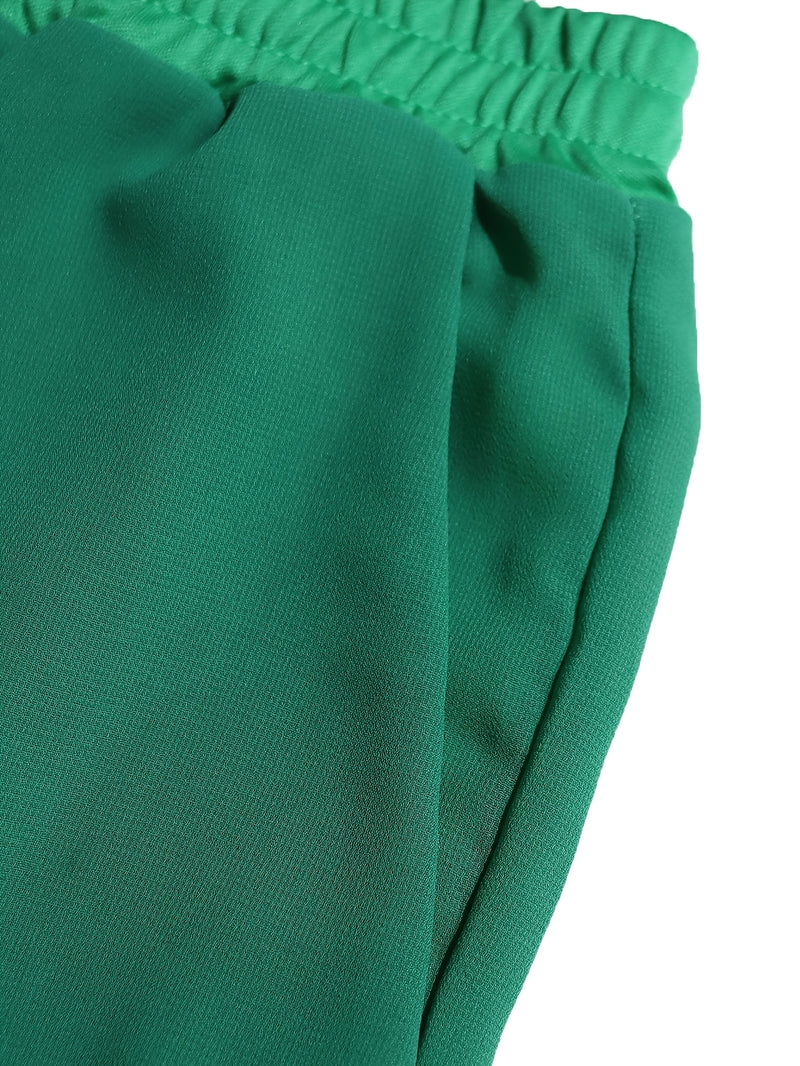 Women’s Sexy Sheer Two-Piece Set Long Sleeve Shirt + High-Waisted Shorts.