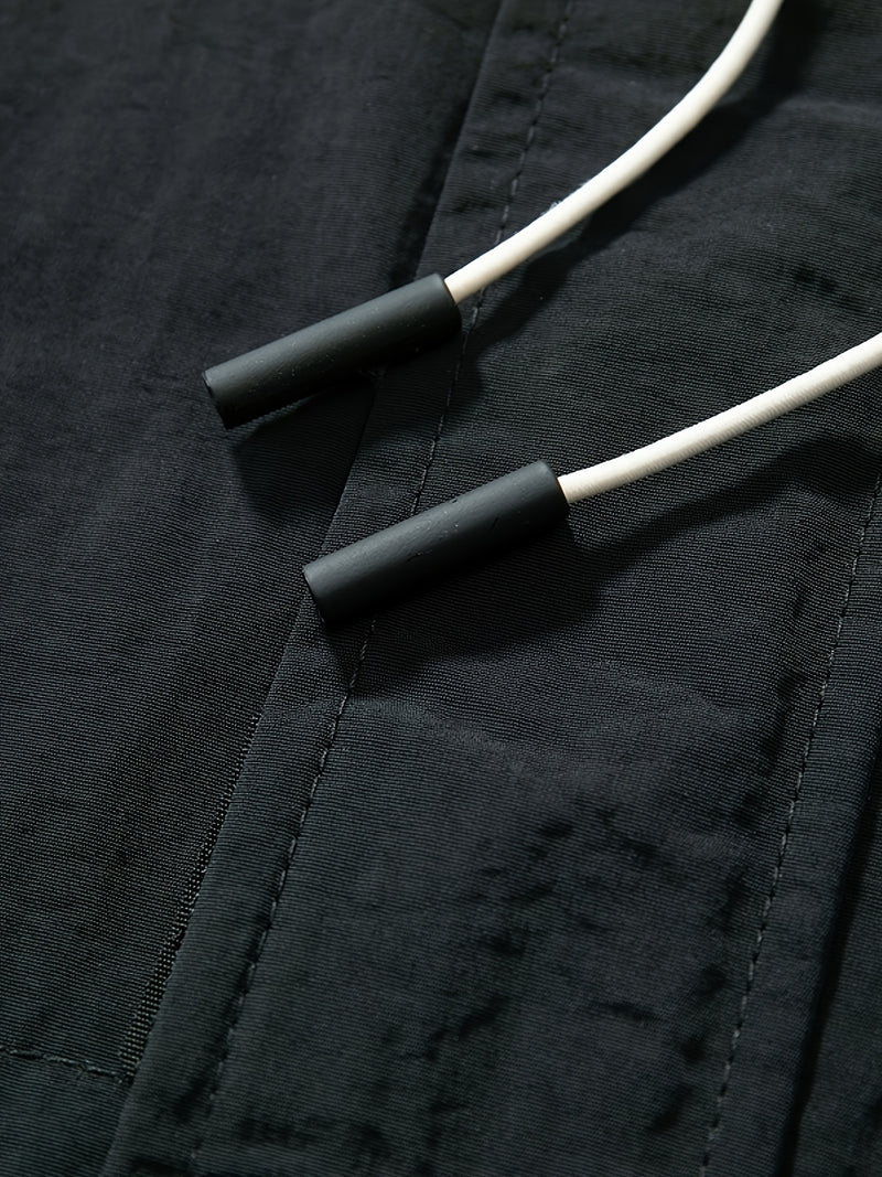 Men's Stylish Two-Piece Casual Jacket with Drawstring.