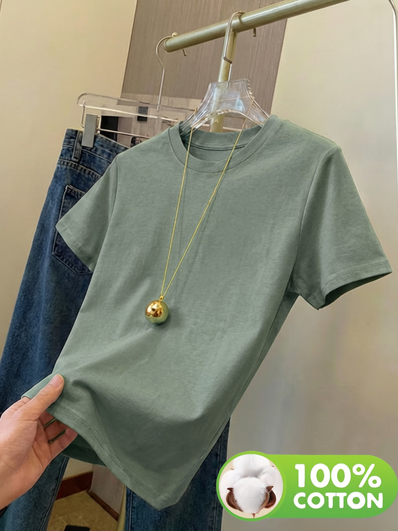 Women’s Round Neck Short Sleeve T-Shirt.