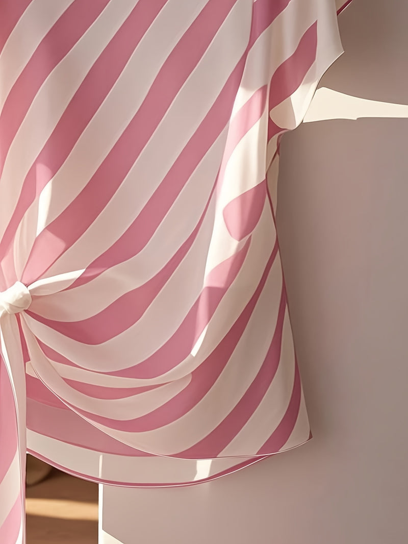 Women's Elegant French-Inspired Sleeveless Blouse.