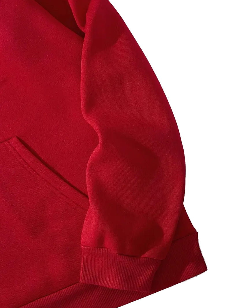 Men's Casual Versatile -Lined Hooded Sweatshirt with British Flag Print.