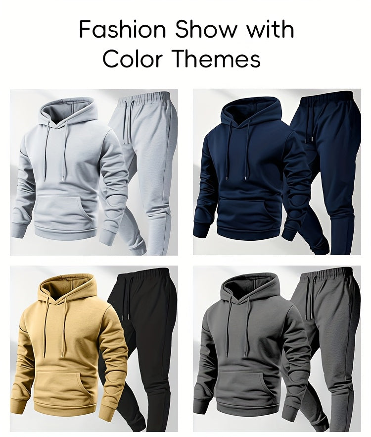 A Two-Piece Set Consisting of a Hoodie And Sweatpants for Men.