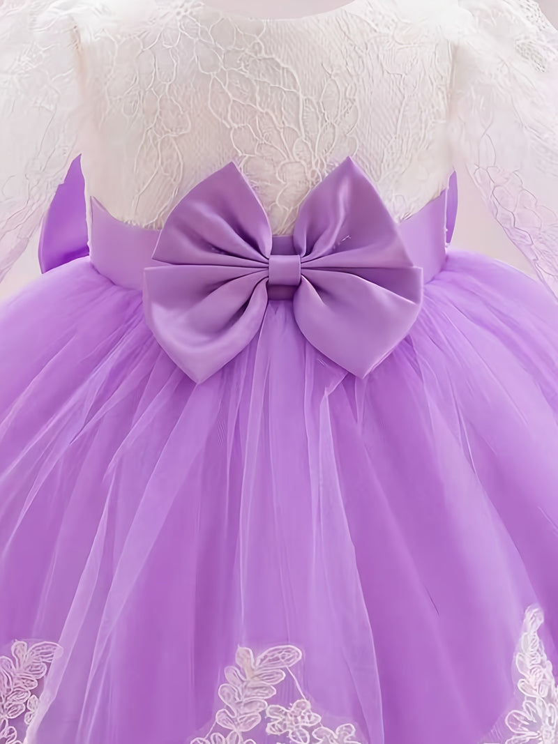 New Bow Children's Dress, Infant & Toddler Christening Gown.