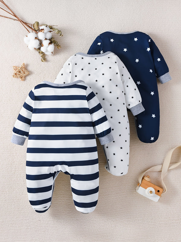 Newborn Multi-Piece Footed Romper Set, Perfect for Outdoor.