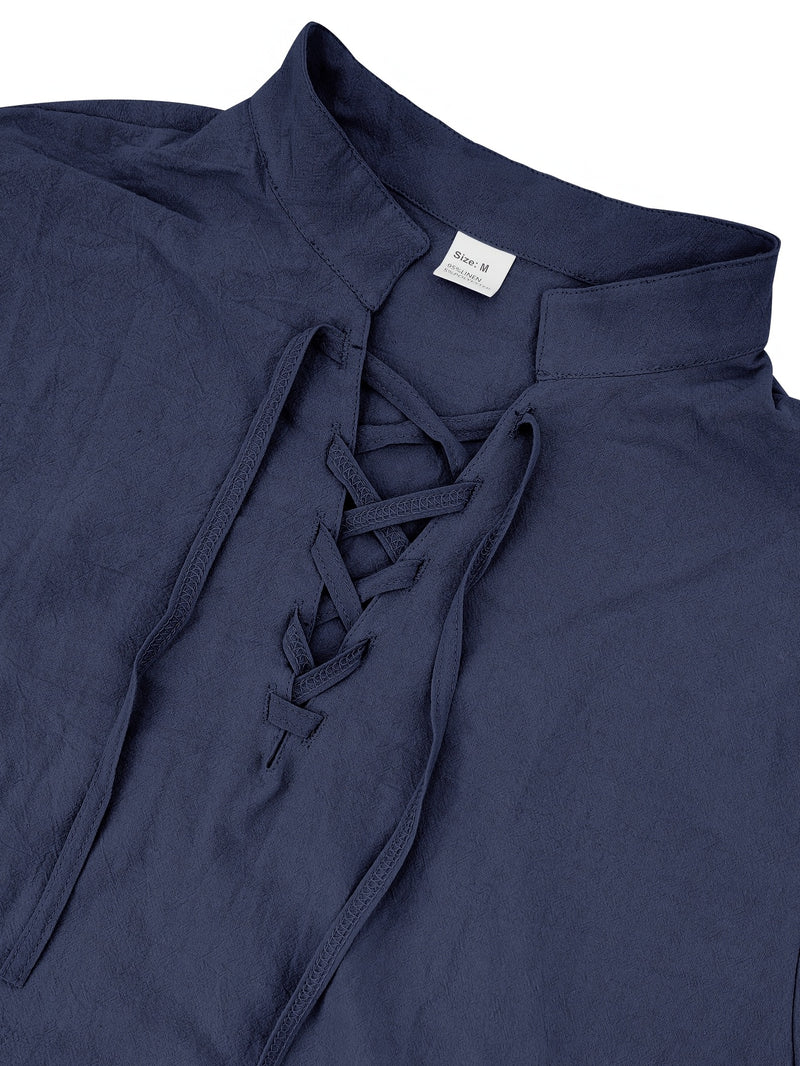 Men's Breathable Fabric Short-Sleeve V-Neck Oversized Casual T-Shirt.