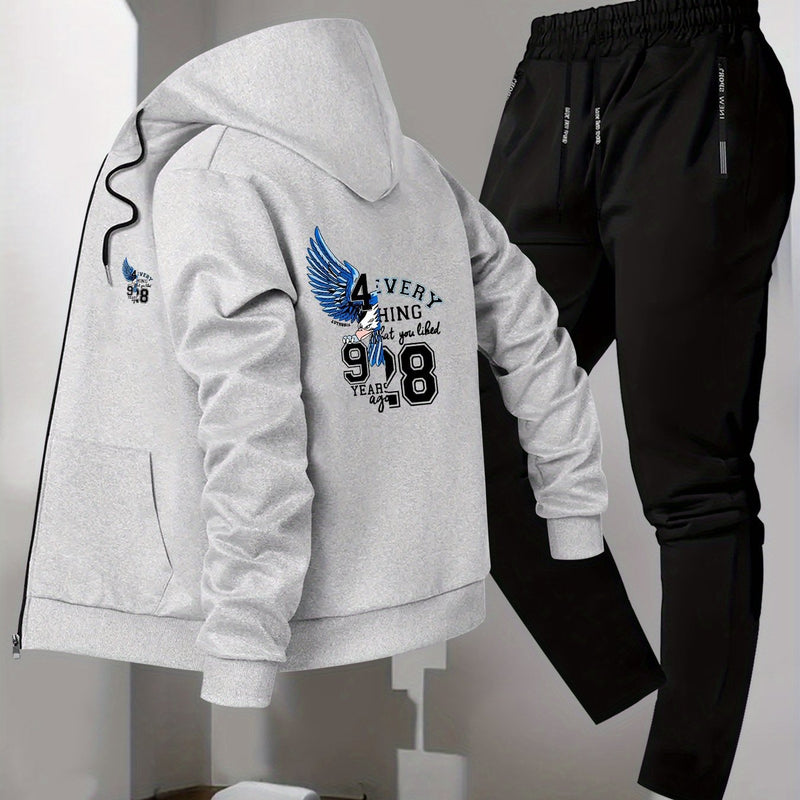 Men's 2pcs Winter Jacket & Pants Matching Set.