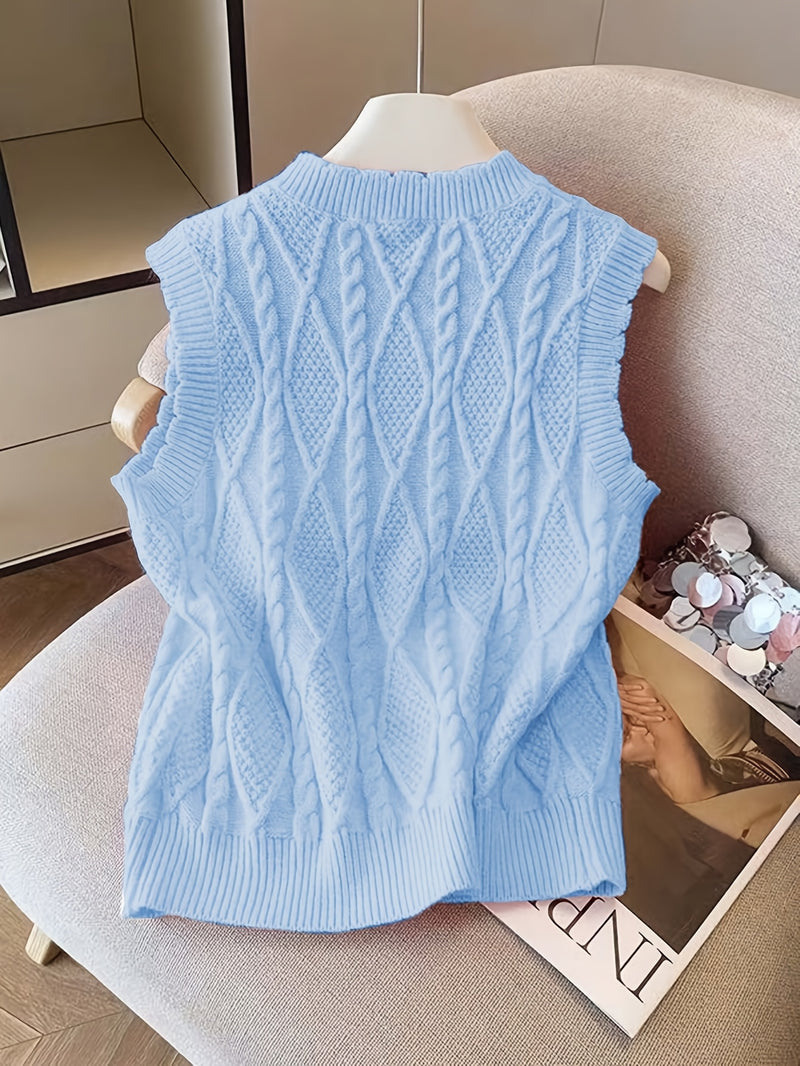 Spring/Summer New Women's Fashion Elegant Pullover Pearl Vest.