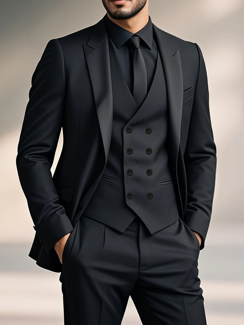 Men's Three-Piece Suit Set Including a Suit.