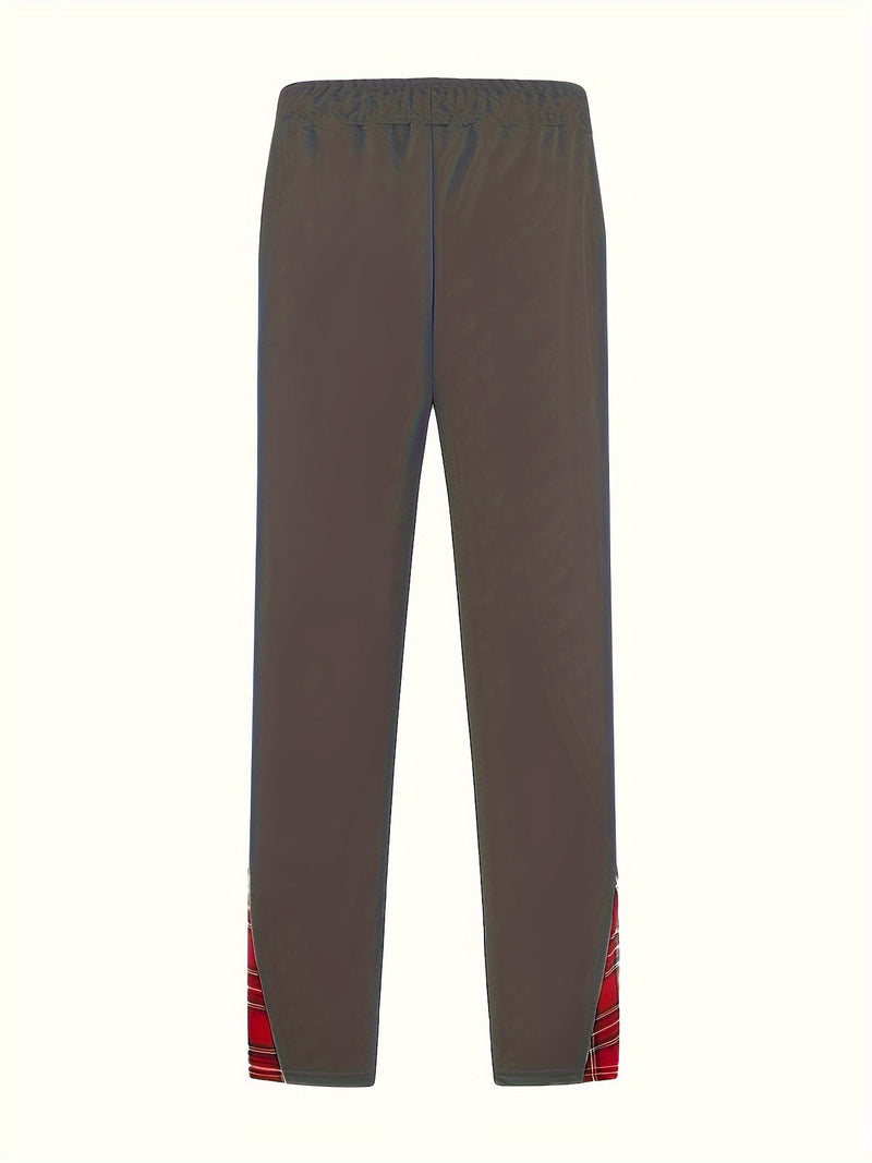Men's Cuffed Button-tab Trousers, Stylish Sport Casual Pants.