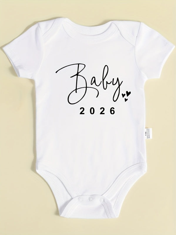 Baby 2026 Pregnancy Announcement Bodysuit.