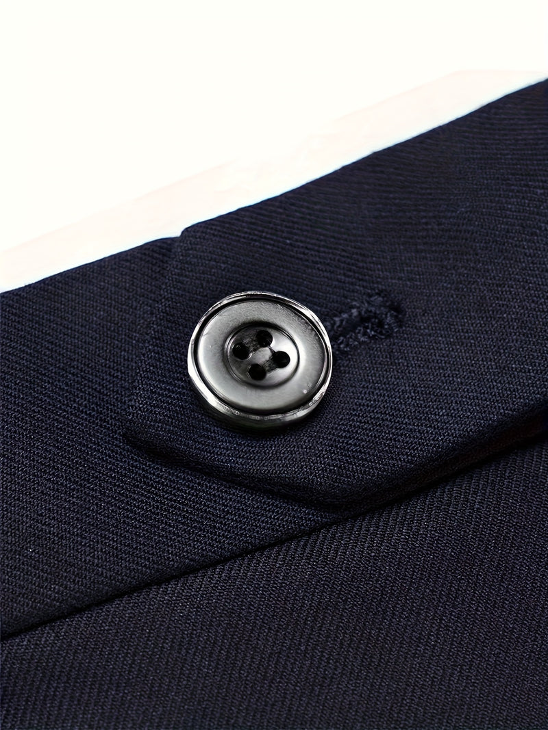 Men's Three-Piece Suit Set, Business Formal Wear.