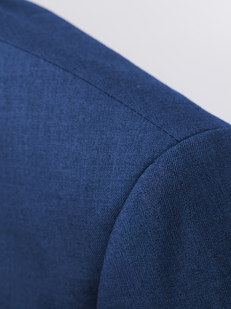 Men's 3pcs Wedding Suit Set - Slim Fit Business Suit Jacket + Single-Breasted Vest.