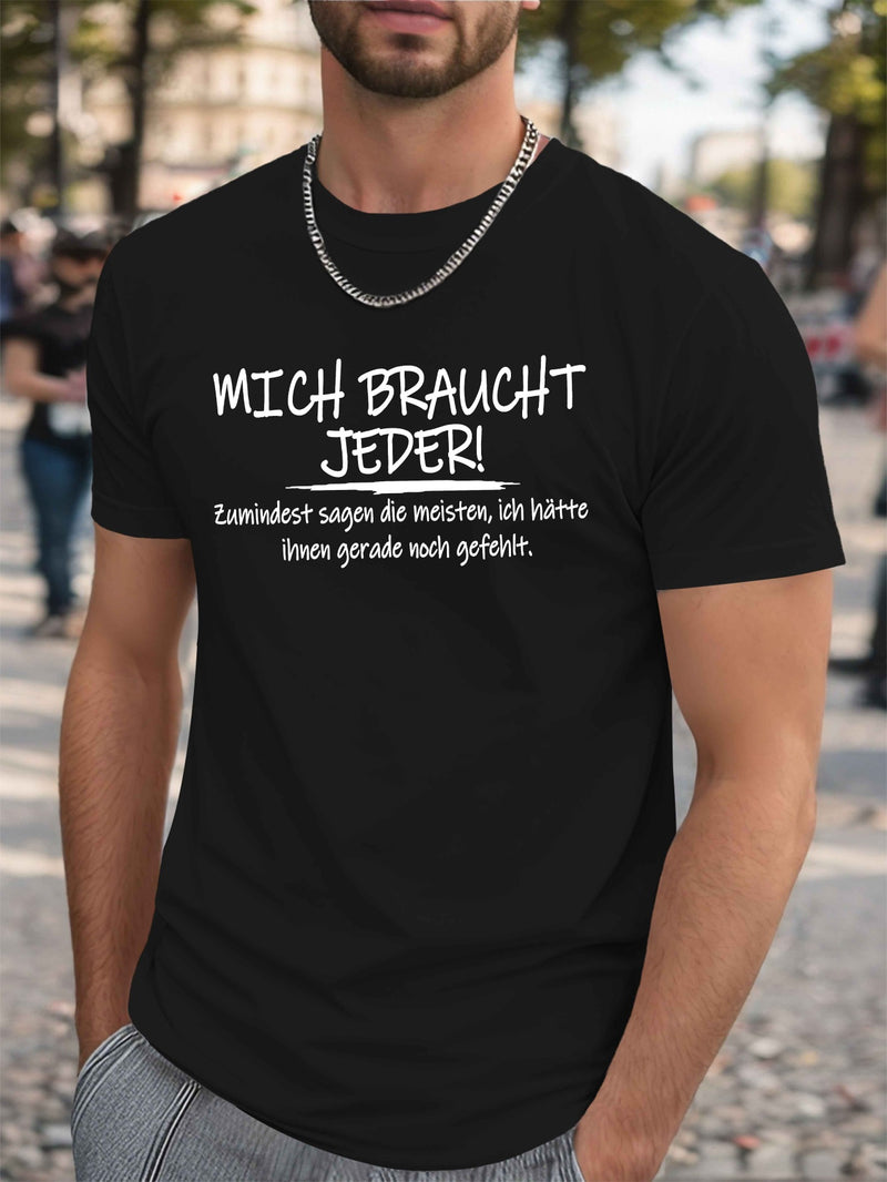 Men’s Funny German Crinkle Plus Size T-Shirt.