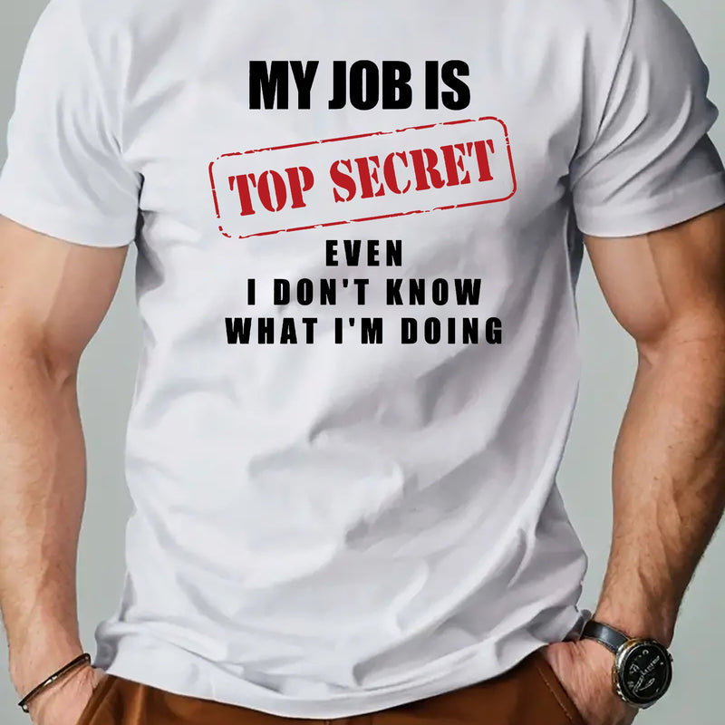 Men’s T-Shirt Graphic Casual Short Sleeve Shirt.