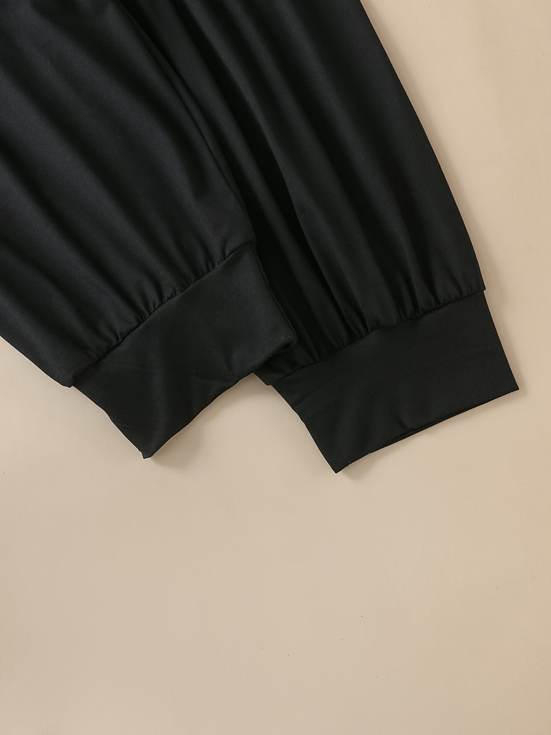 3pcs Women's 7/8 Harem Pants - Casual Stretch Polyester.