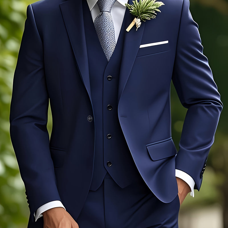 Men's Three-Piece Suit, Large Size, Includes Suit Trousers.