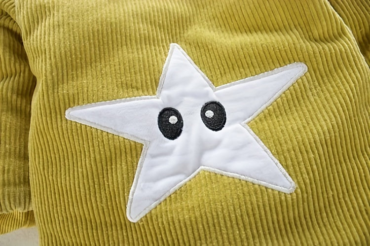 Autumn/Winter Thickened Padded Hooded Outerwear for Baby Boys and Girls.