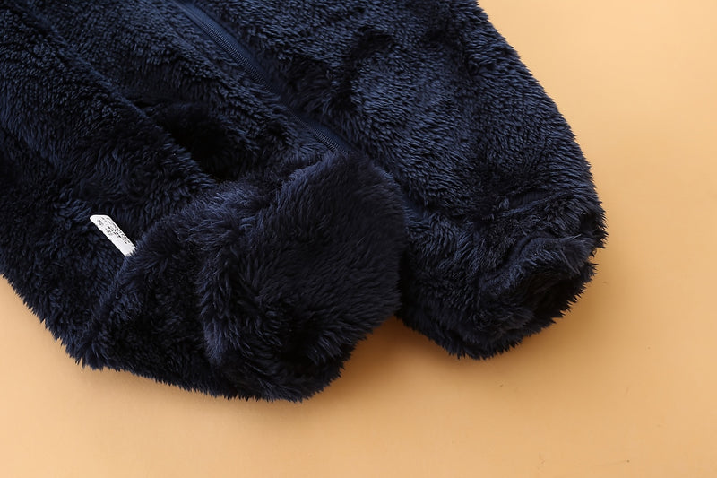 Children's Clothing Autumn Winter Baby Bodysuit Hooded Jacket.