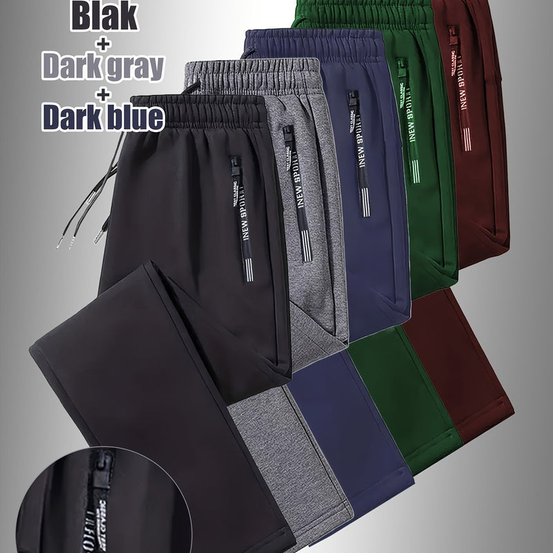 3pcs Men's Fashion Casual Jogger Set, Soft and Comfortable Fabric.