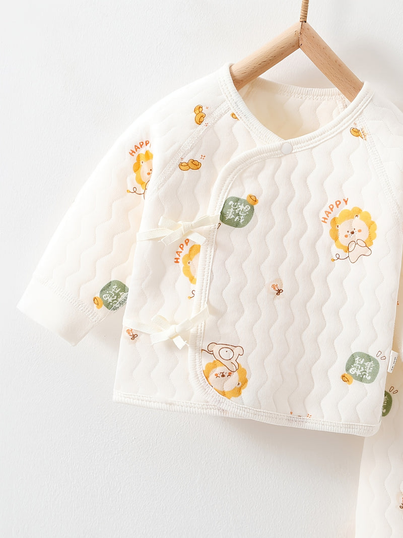 Baby's New Autumn/winter Warm Set, Cute Animal All-over Print.