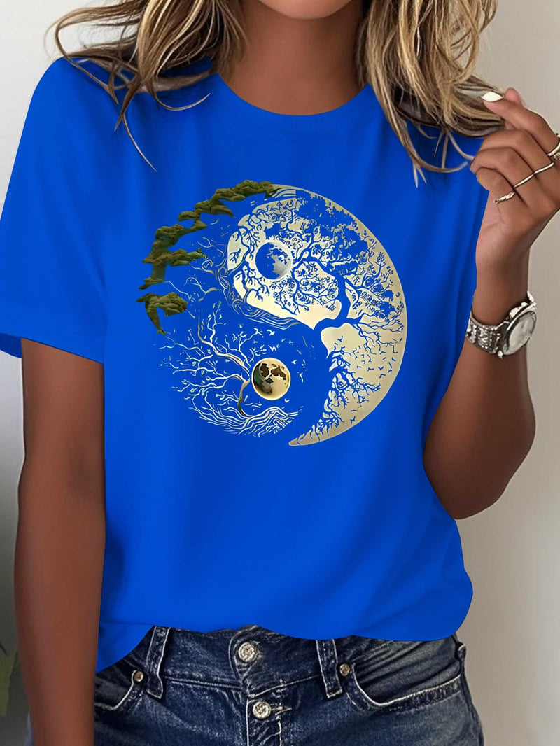 Women's Tai Chi Yin Yang Symbol T-Shirt.