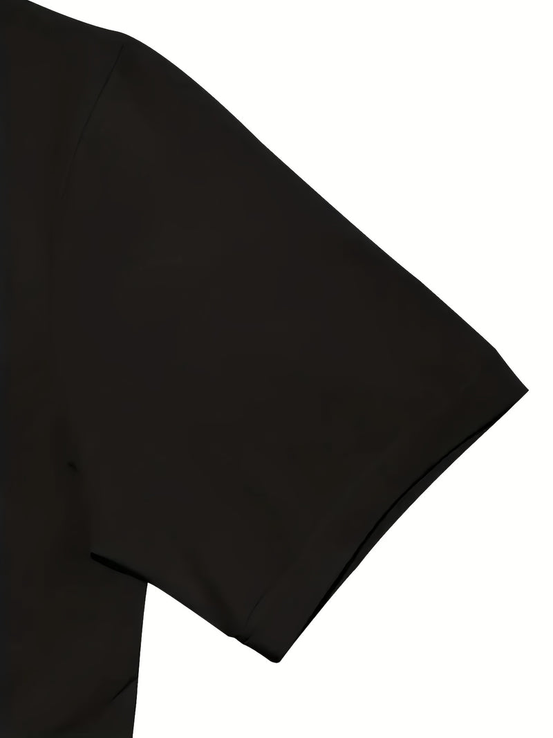 3pcs Men's Solid Color Stretchy Short-Sleeve Round Neck Sports T-Shirts.