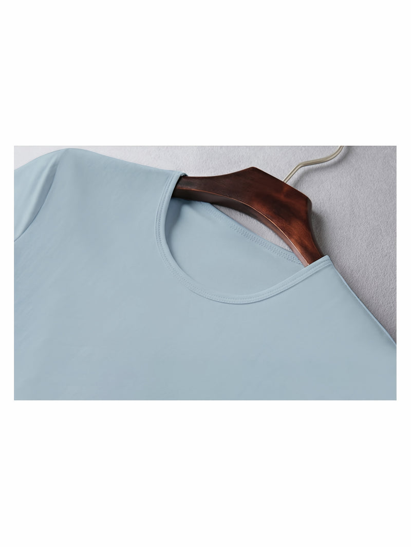 3pcs Men's Casual Short-sleeve Cotton Crew Neck T-shirt Set.