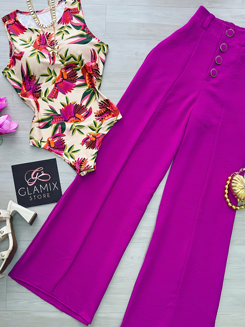 Women's Fashion Sexy Casual Two-Piece Set.