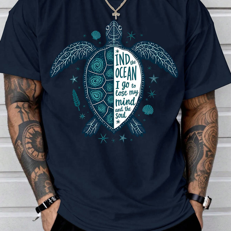 Men'S Fashion Short Sleeve Print T-Shirt.