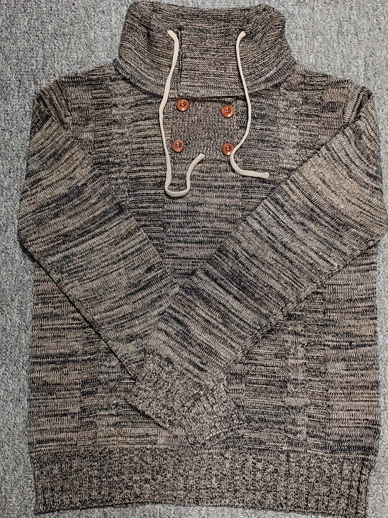Men's Slim Fit Cable-Knit Sweater.