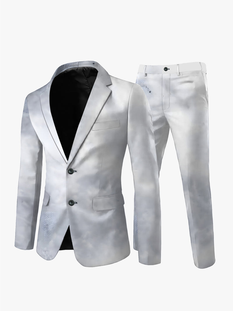 Men'S Suit Set Featuring a Blazer And Trousers.