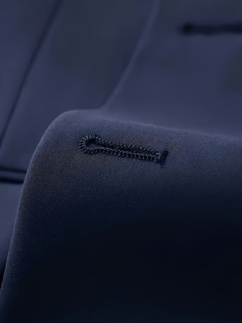 Men's 3pcs Suit Set, Including a Blazer, Vest, And Trousers.