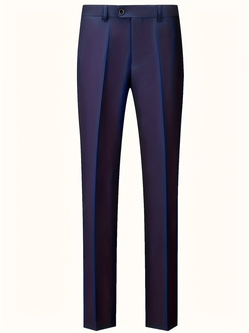 Men's Business Solid Color Classic Elegant Two-Piece Suit.