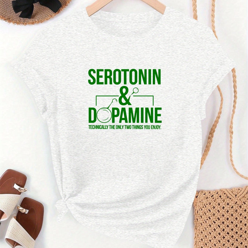 Women's Graphic Summer Casual Short-Sleeve T-Shirt.