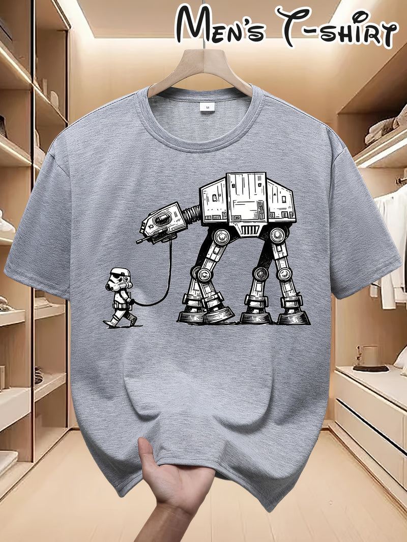 Star Wars AT-AT Walking Machine Fun Printed T-shirt for Men.