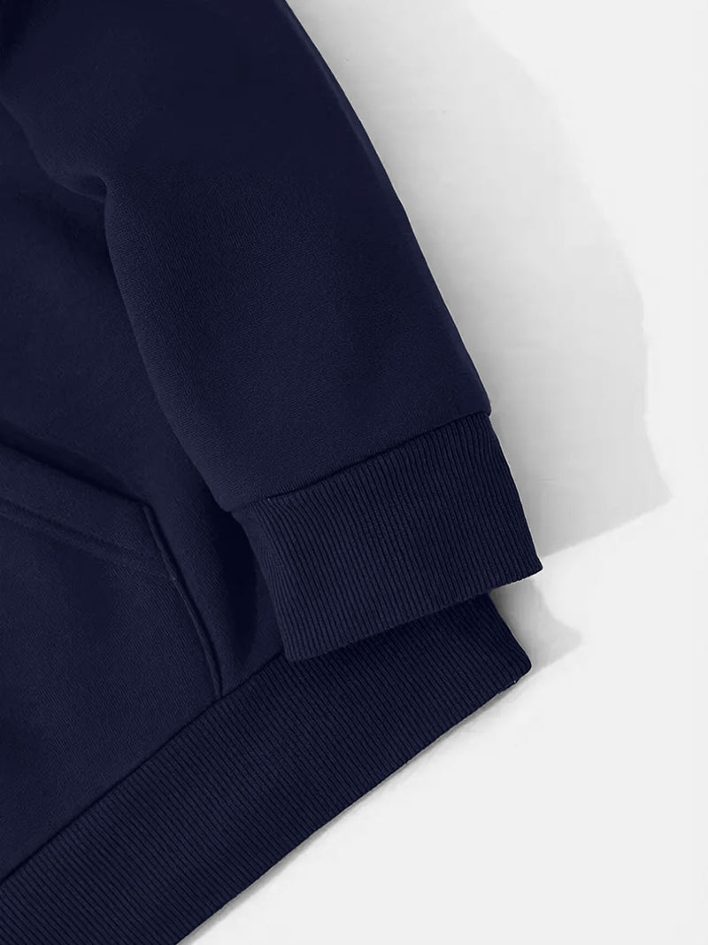 Men's Fleece-Lined Hooded Sweatshirt.