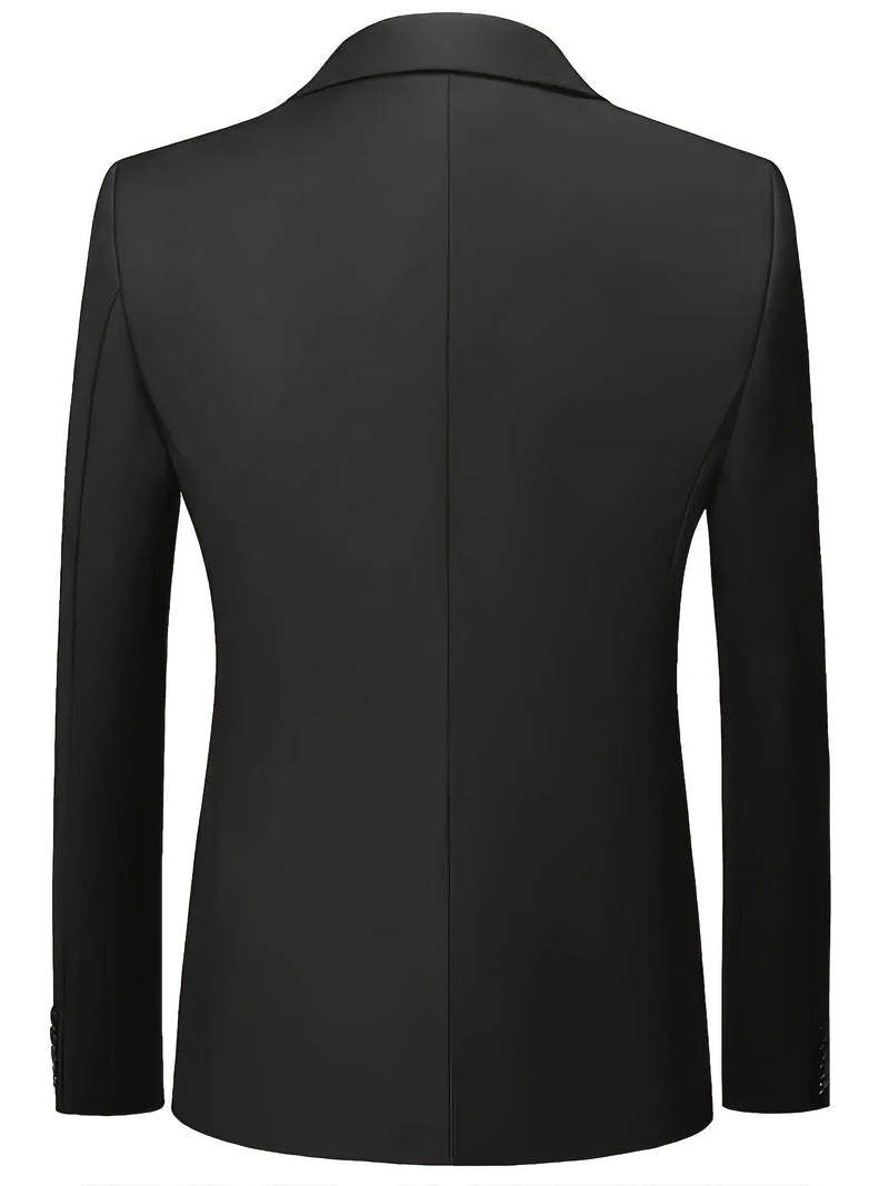 A Premium Three-Piece Suit for Men, Including a Large-Sized Suit Set, Trousers.