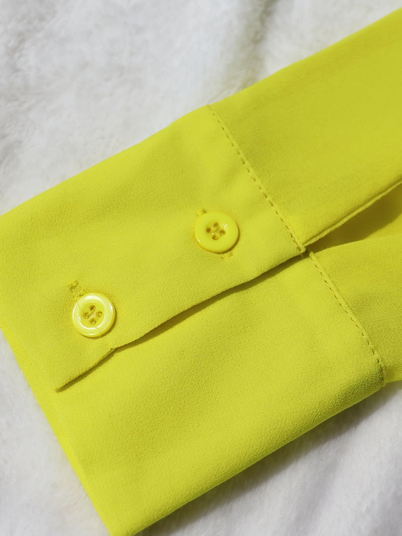 Women’s Sexy Sheer Two-Piece Set Long Sleeve Shirt + High-Waisted Shorts.