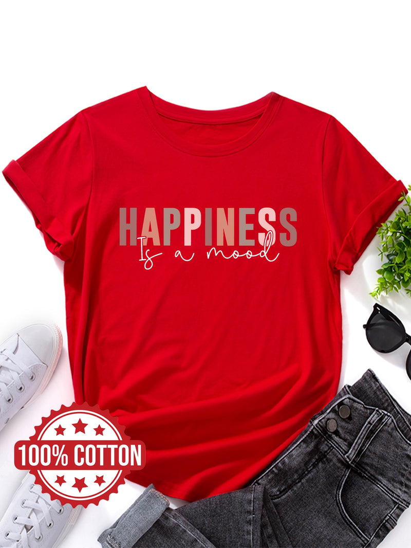 Women's Crew Neck T-Shirt Short-Sleeved.