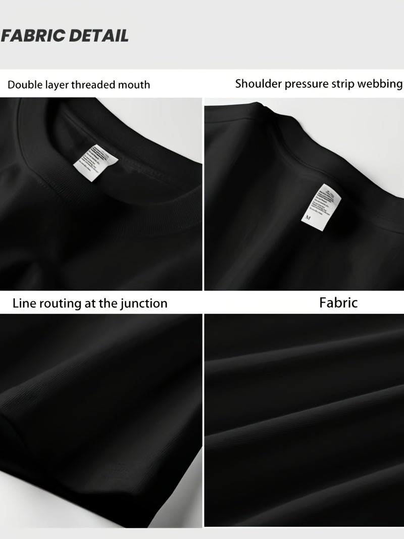 Men's Summer Heavy Short-Sleeve T-Shirt with Trendy Prints.