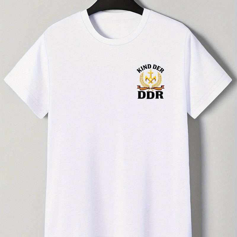 Men'S Casual Summer T-Shirt with Bold DDR
